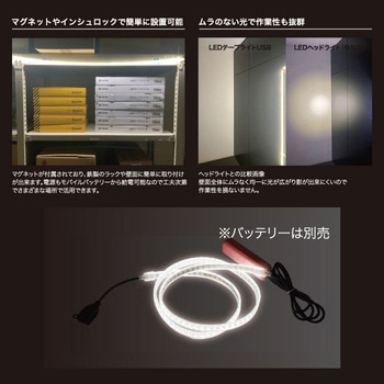 SW23-02 LEDテープライトUSB 昭和商会 消費電力7/mW - 【通販モノタロウ】