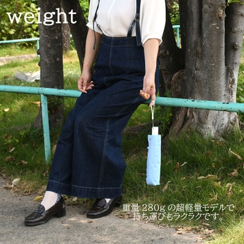 折りたたみ傘 ヌヴィレ 53cm 自動開閉 ポンジ ブルー スギハラ(SUGIHARA)