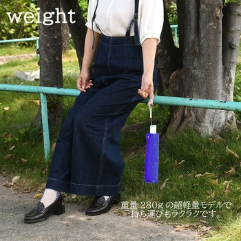折りたたみ傘 ヌヴィレ 53cm 自動開閉 ポンジ Rブルー スギハラ(SUGIHARA)