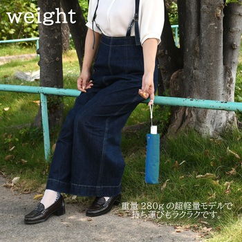 折りたたみ傘 ヌヴィレ 53cm 自動開閉 ポンジ ターコイズ スギハラ(SUGIHARA)