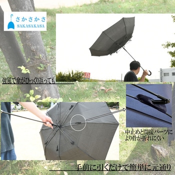 傘 さかさかさ 70cm ジャンプ ネイビー スギハラ(SUGIHARA)