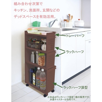 積重ねラック ハーフ深型 ブラウン ラコン 積重ねラック ハーフ深型 ブラウン サンコープラスチック
