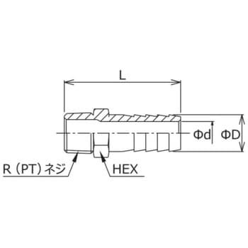 真鍮ホース口 065 築地製作所