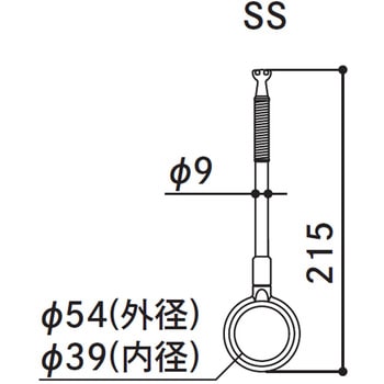 室内用ホスクリーンSPC型ポールのみ GIKEN(川口技研)