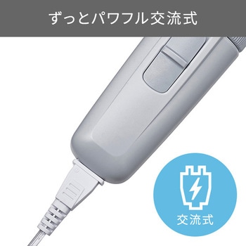 バリカン ヘアカッター 交流式 2アタッチメント 【ショートコーム/スキ刈りコーム】 刈り高さ(1~35mm) 刃のみ水洗いOK 国内・海外両用 抗菌 ライトグレー テスコム