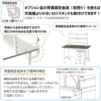 ロジスタンド/段ボール棚セット付き_ワークテーブル150・LABシリーズ用 山金工業