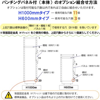 ロジスタンド/パンチングパネル付き_ワークテーブル150・LABシリーズ用 山金工業