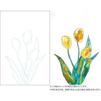 水彩イラスト 花の描き方レッスン/にじみ 呉竹