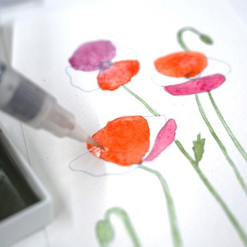 水彩イラスト 花の描き方レッスン/重ね塗り 呉竹