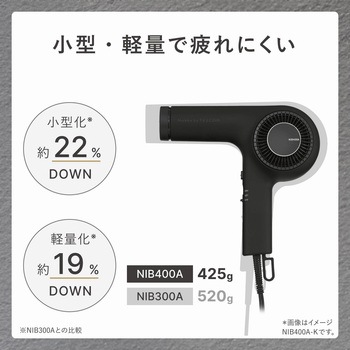 ヘアドライヤー プロテクトイオン 軽量 小型 静電気抑制 高性能フィルター お手入れ簡単 水洗いOK ラク抜きプラグ Nobby by TESCOM テスコム