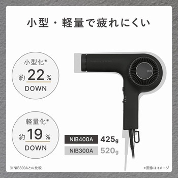 ヘアドライヤー プロテクトイオン 軽量 小型 静電気抑制 高性能フィルター お手入れ簡単 水洗いOK ラク抜きプラグ Nobby by TESCOM テスコム