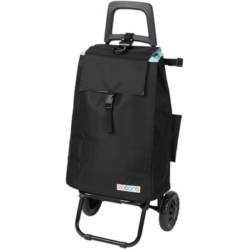 cooco クーコ　クロコ型押しキャリーカート　アルミハンドル　2way 黒 cooco クーコ クロコ型押しキャリーカート アルミハンドル 2way 黒