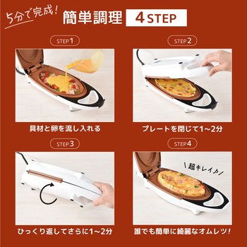 残り物が5分で変身「グルメオムレツメーカー」 サンコー(電子機器)