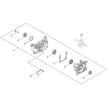 クランクケース部品SSR2603-PT 新ダイワ 刈払機オプション・交換用部品 【通販モノタロウ】