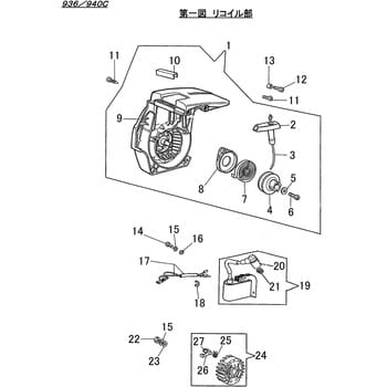 940C リコイル部 シングウ (新宮商行) チェーンソー関連部品 【通販