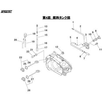 SPE275T 燃料タンク部 シングウ (新宮商行) チェーンソー関連部品 【通販モノタロウ】