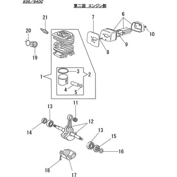 940C エンジン部 シングウ (新宮商行) チェーンソー関連部品 【通販モノタロウ】