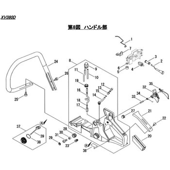 XV380D  ハンドル部 シングウ(新宮商行)