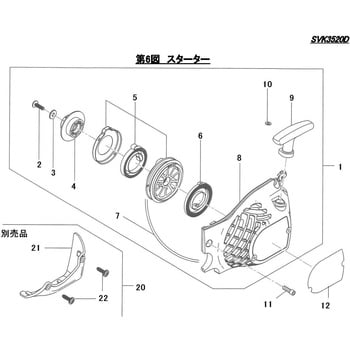 SVK3520Dスター スターター シングウ (新宮商行) チェーンソー関連部品 【通販モノタロウ】