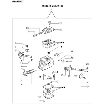 Oleo-Mac 937  キャブレター部 シングウ(新宮商行)