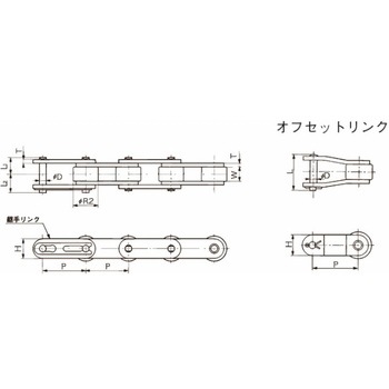 プラローラバイピッチチェーン(SS仕様) 椿本チエイン