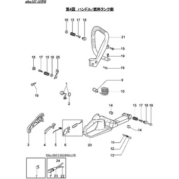 efco137  ハンドル・燃料タンク部 シングウ(新宮商行)