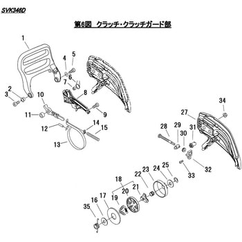 SVK346D  クラッチ、クラッチガード部 - シングウ(新宮商行)