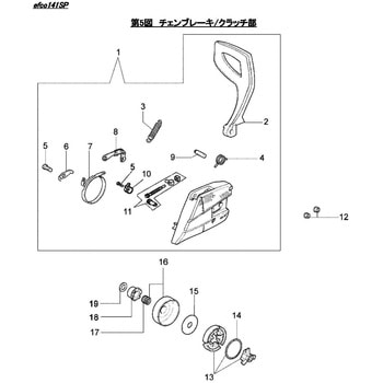 efco141SP  チェンブレーキ・クラッチ部 シングウ(新宮商行)