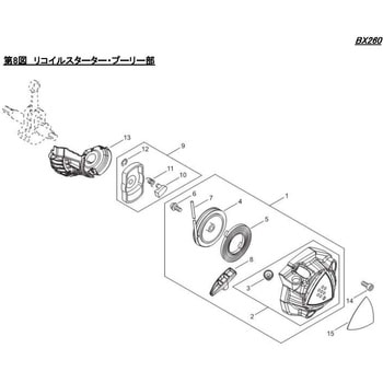 BX260  リコイルスターター・プーリー部 シングウ(新宮商行)