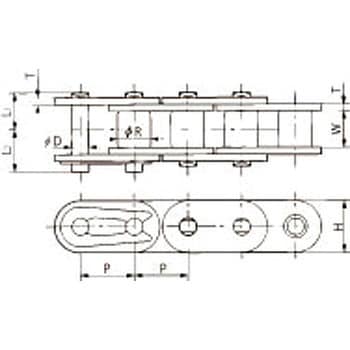 RF60-JL RF形ローラチェーン 1個 椿本チエイン 【通販サイトMonotaRO】