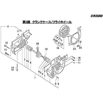SVK3520Dクラン  クランクケースフライホイール シングウ(新宮商行)