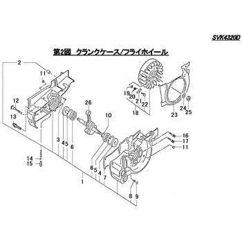 SVK4320Dクラン  クランクケース・フライホイール シングウ(新宮商行)
