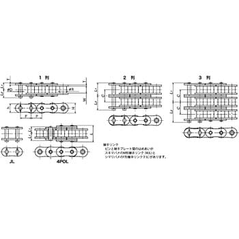 RS100-SUP-1-MSJL スーパチェーン 1個 椿本チエイン 【通販サイト