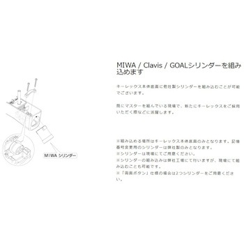 キーレックス 3100 表示錠 (シリンダー組込タイプ) 長沢製作所