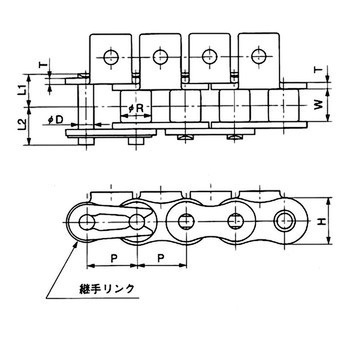 アタッチメント付 RS35形チェーン 椿本チエイン