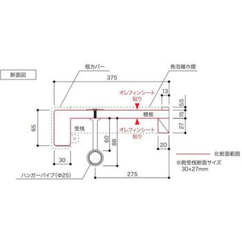 JTCPVM-375S4HP-LW-A 枕棚セット パイプ付き 1セット 住実 【通販