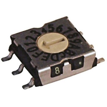 P25SMT106 Hartmann ロータリスイッチ，16極， 表面実装 Hartmann 48276306