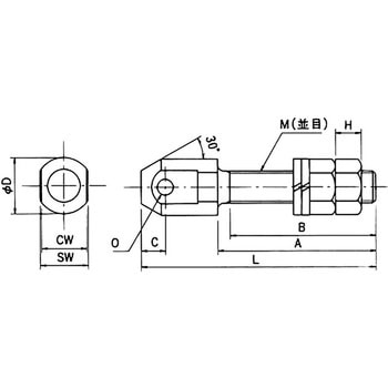 エンドボルト(RSローラチェーン用) 椿本チエイン