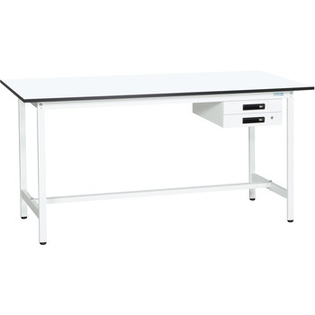 軽量作業台(KADタイプ/耐荷重180kg/メラミン天板/H900/引出付/固定式) サカエ