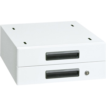 軽量作業台(KADタイプ/耐荷重180kg/メラミン天板/H900/中板付/引出付/固定式) サカエ
