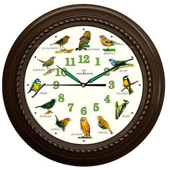 HO-20251 野鳥の電波壁掛け時計 1個 マリン商事 【通販モノタロウ】