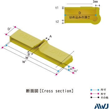 EL H鋼アンダーキャップ AWJ