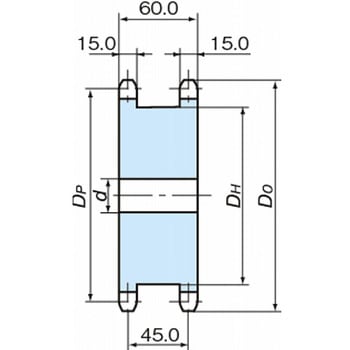 RS80 スプロケット SDタイプ(単列2本掛け) - 椿本チエイン