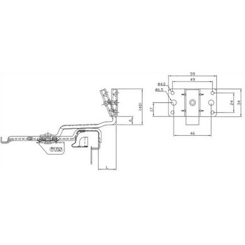 ステンレス オートSヨコロック 自在吊正面打 上向 5寸勾配 - オーティス