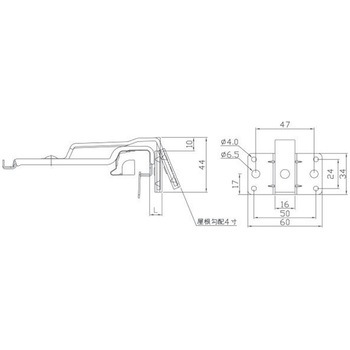 メッキ 固定吊正面打 勾配なし オーティス