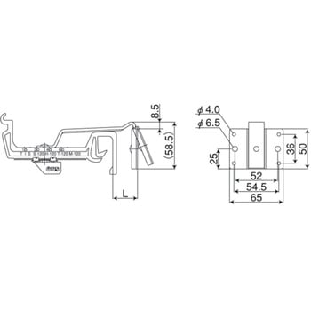 ステンレス アートフェイス オートSPヨコロック 自在吊正面打 4寸勾配 オーティス