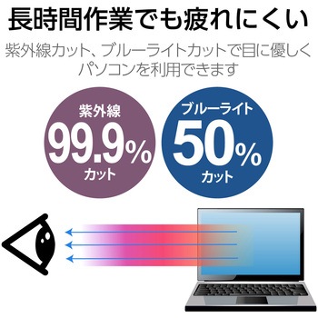 液晶保護フィルター のぞき見防止 NEC VersaPro UltraLite タイプVC/タイプVN 13.3Wインチ(16:9) ブルーライトカット エレコム