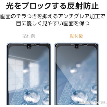 AQUOS wish3/wish2/wish のぞき見防止フィルム アンチグレア 衝撃吸収 エレコム