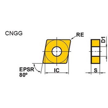 CNGG120404-FS MP9015 難削材旋削加工用インサート MP9015 (CNGG) 1箱