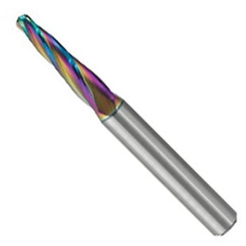4枚刃アルミニウム合金加工用DLCコーティングテーパ刃ボールエンドミル DLC4LATB 三菱マテリアル